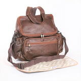 Baby Nappy Backpack Leather RTS - Thandana UK