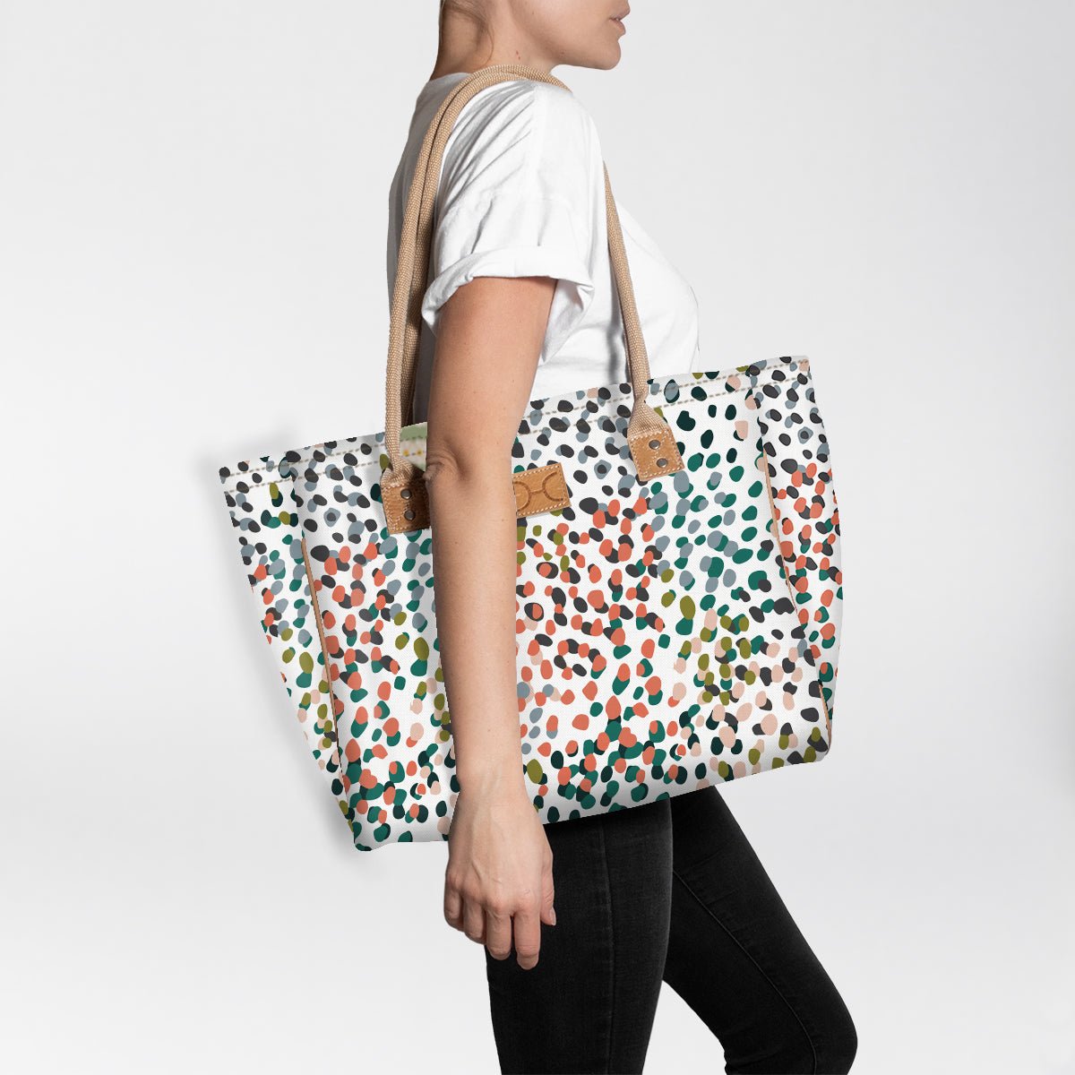 Beach Medium Bag Laminated Fabric RTS - Thandana UK