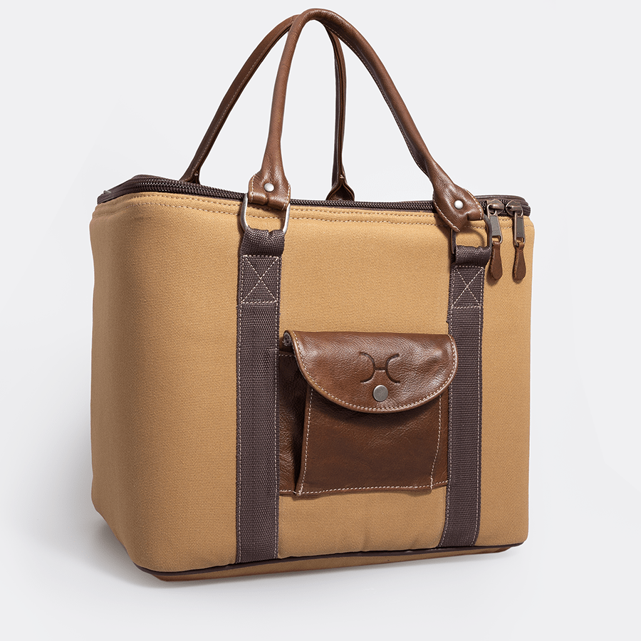 25L Box Cooler Wax Canvas & Leather Hard Plastic Inner RTS - Thandana UK