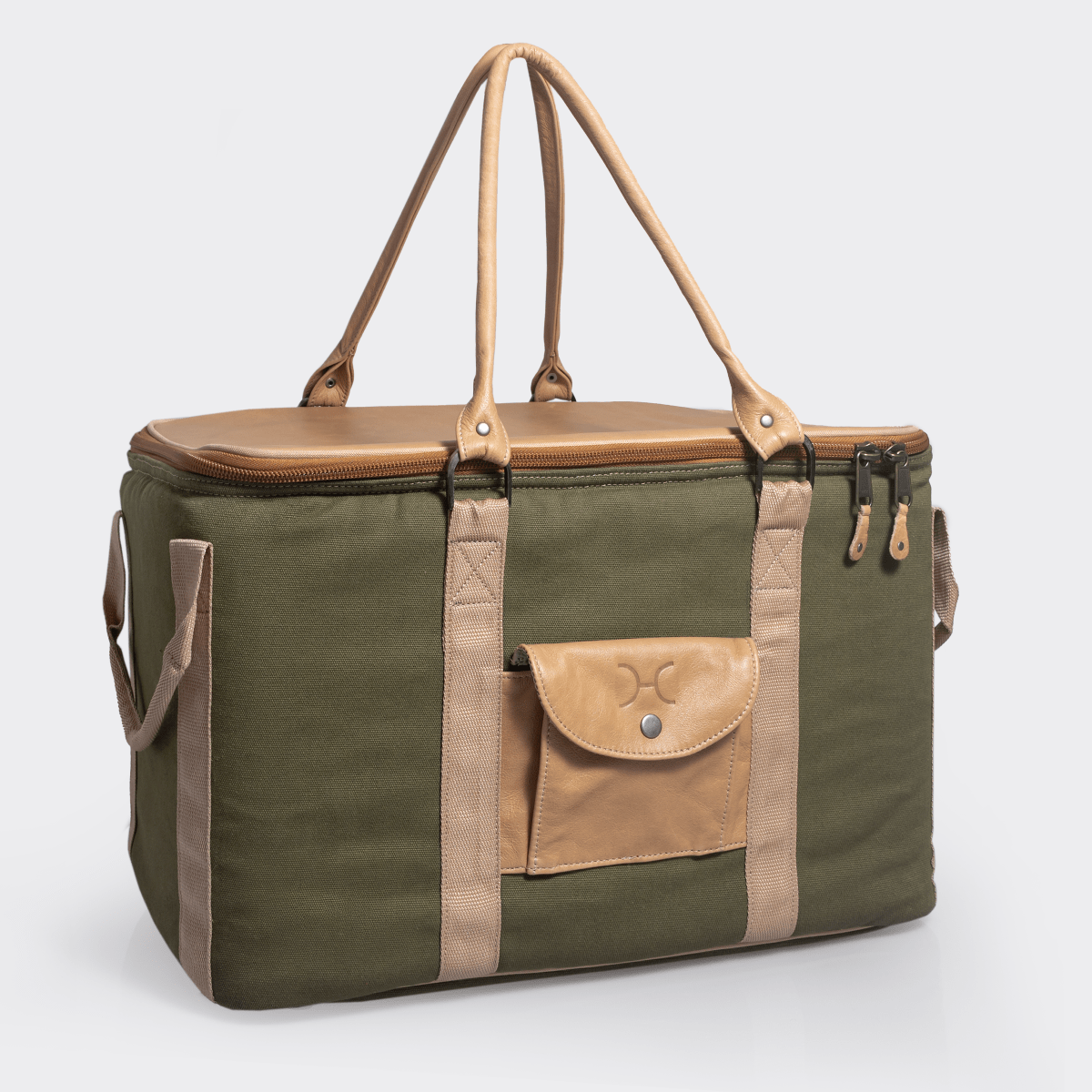 45L Bigboy Box Cooler Wax Canvas & Leather Hard Plastic Inner RTS - Thandana UK