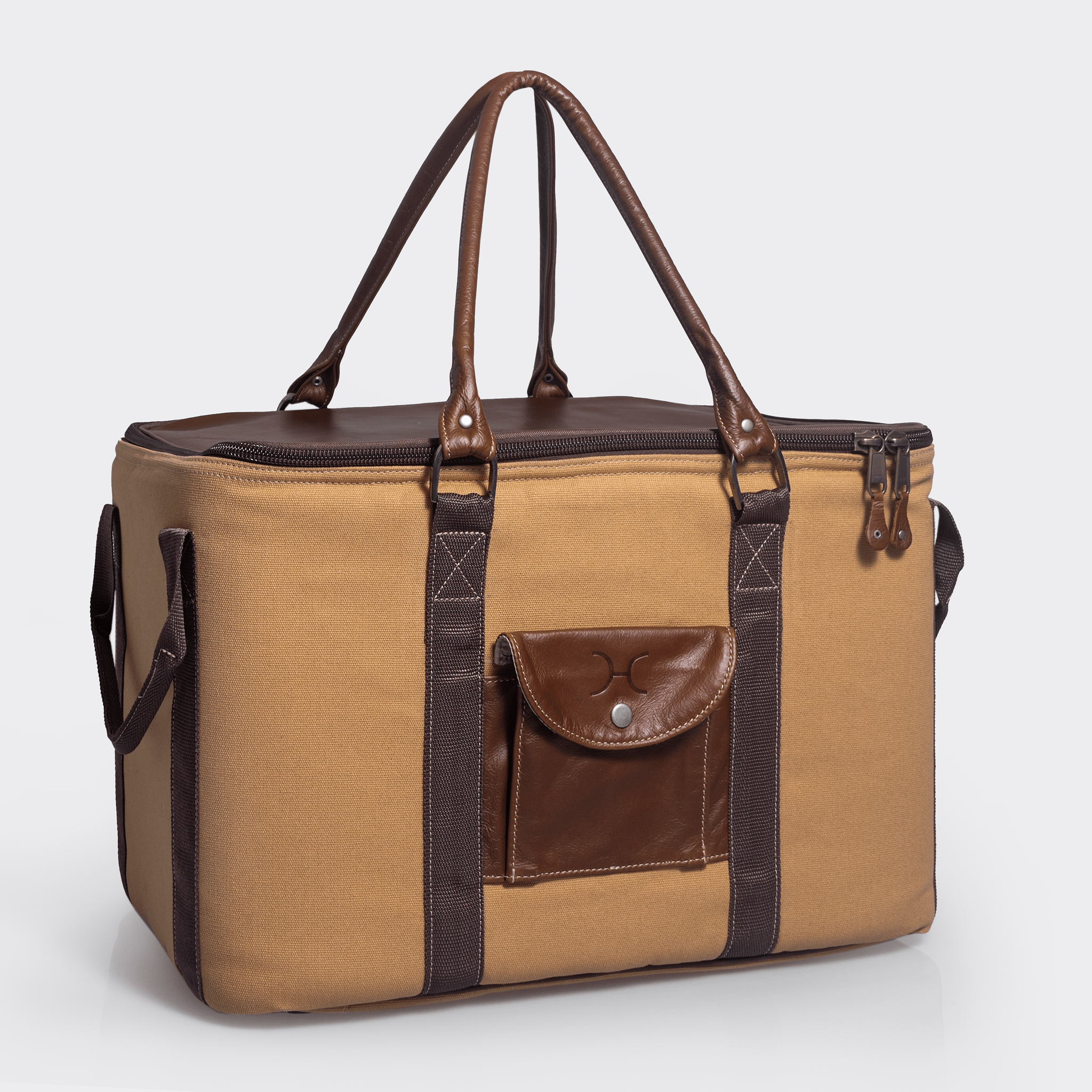 45L Bigboy Box Cooler Wax Canvas & Leather Hard Plastic Inner RTS - Thandana UK