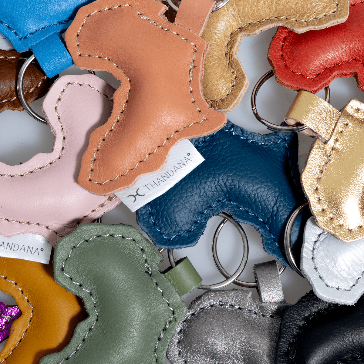Africa Leather Key Rings - Thandana UK