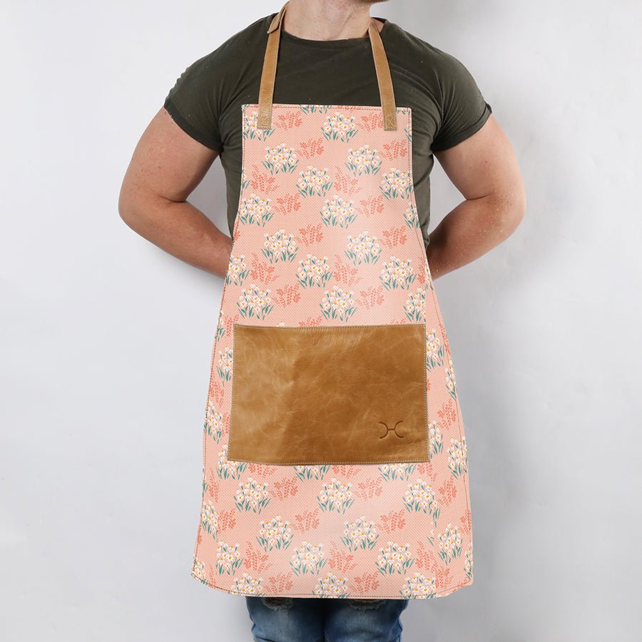 Apron Laminated Fabric with Leather Pouch - Thandana UK