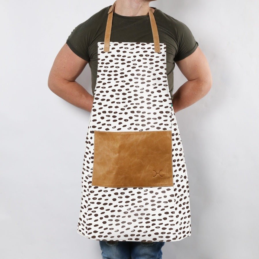 Apron Laminated Fabric with Leather Pouch - Thandana UK