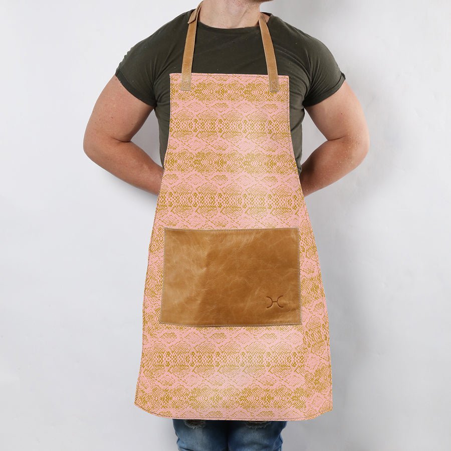 Apron Laminated Fabric with Leather Pouch - Thandana UK