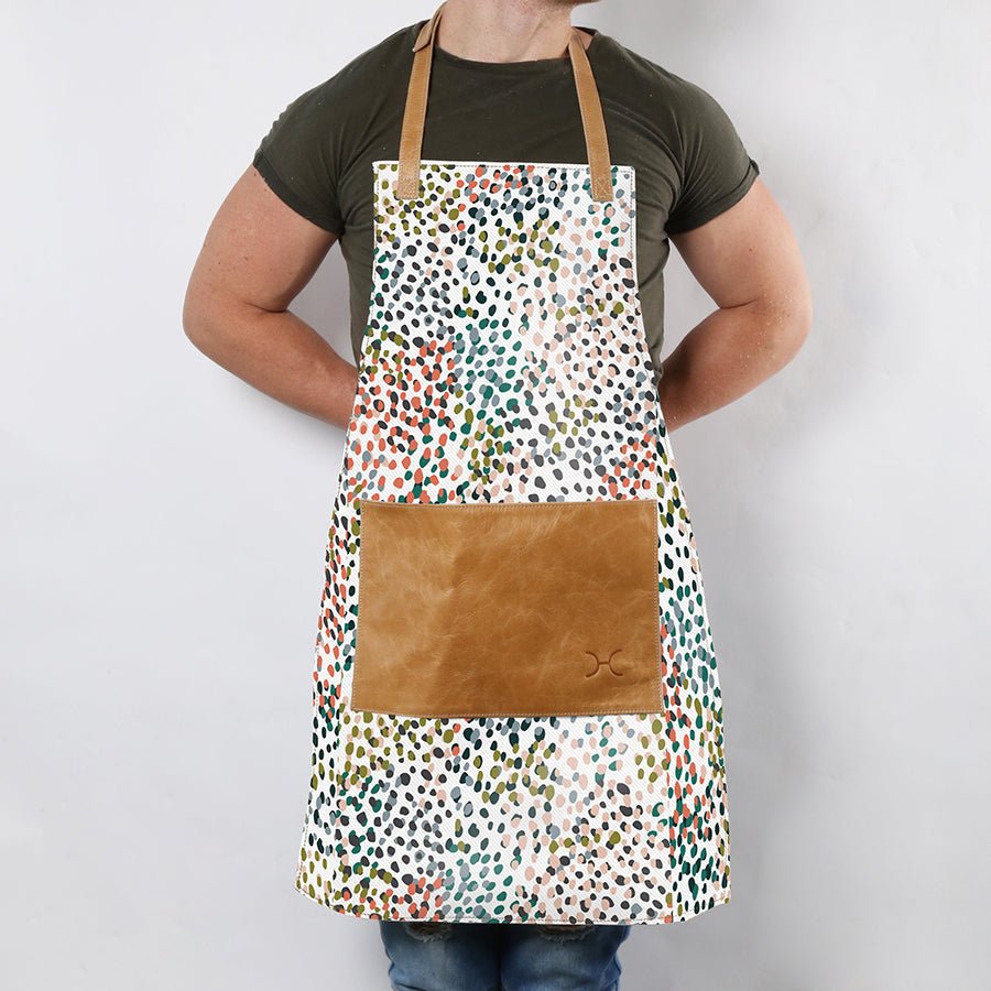 Apron Laminated Fabric with Leather Pouch - Thandana UK