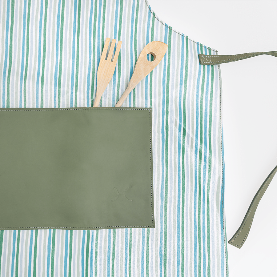 Apron Laminated Fabric with Leather Pouch - Thandana UK