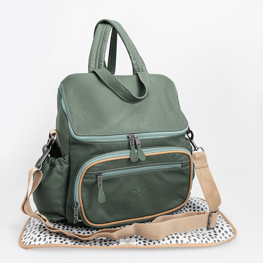 Baby Nappy Backpack Leather RTS - Thandana UK