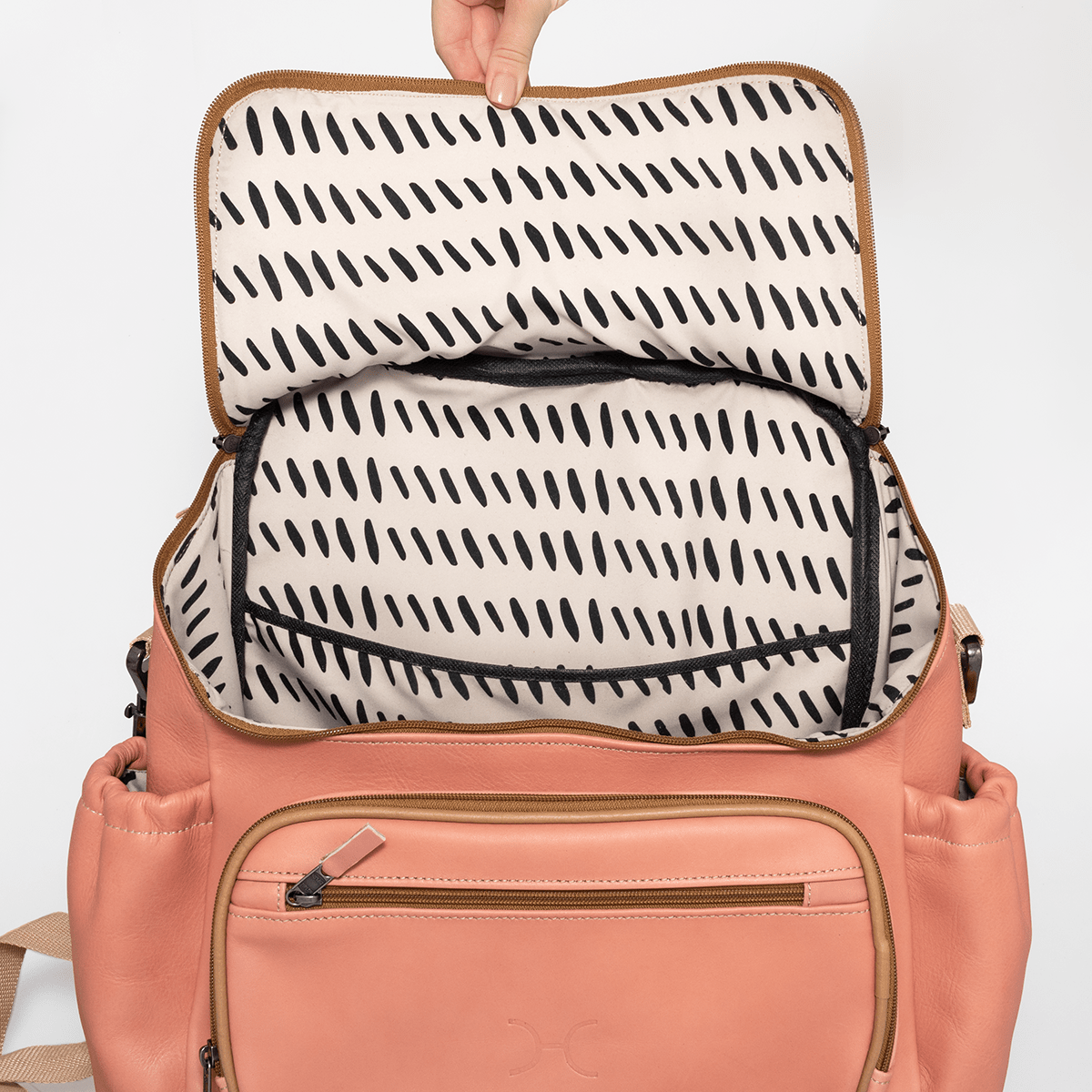 Baby Nappy Backpack Leather RTS - Thandana UK