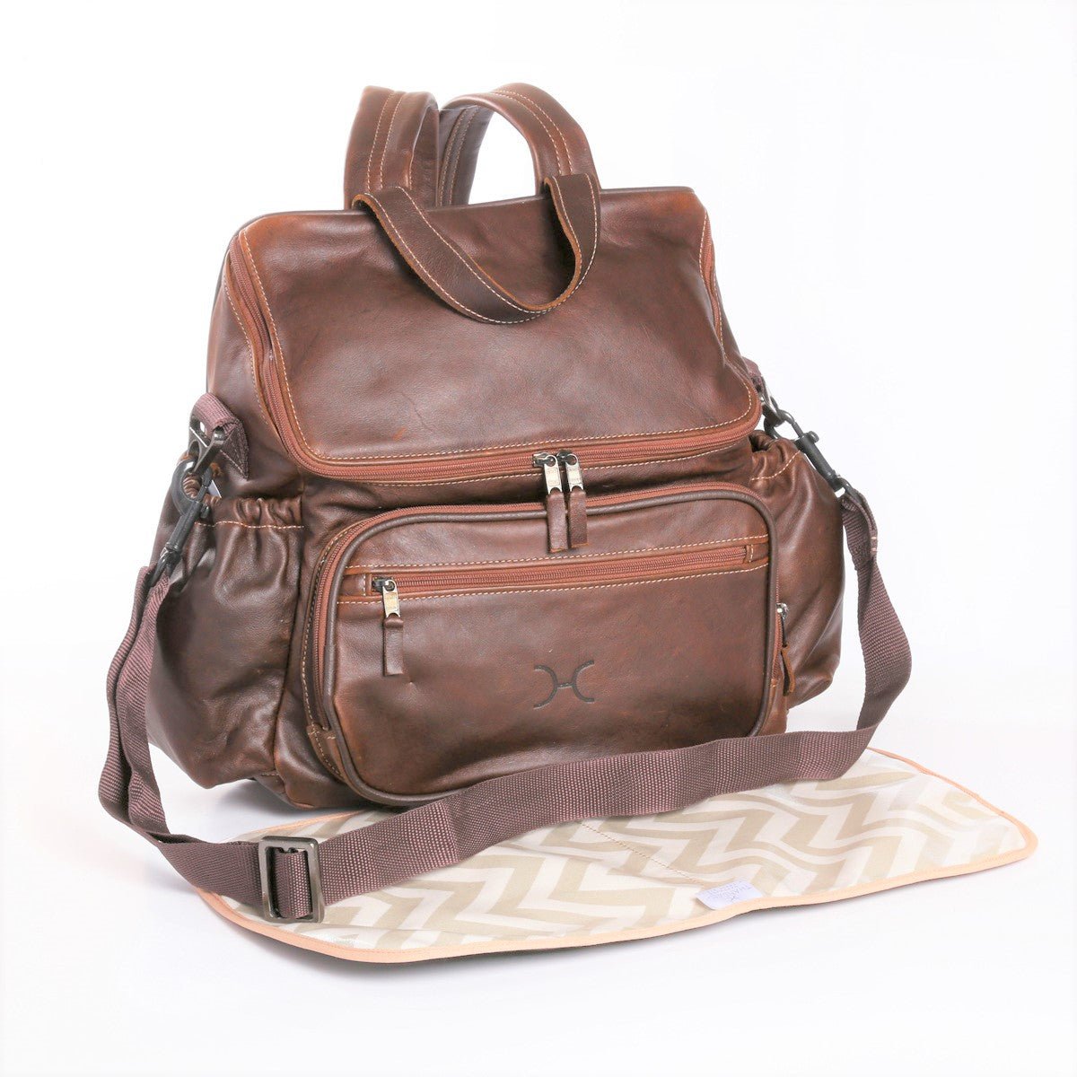 Baby Nappy Backpack Leather RTS - Thandana UK