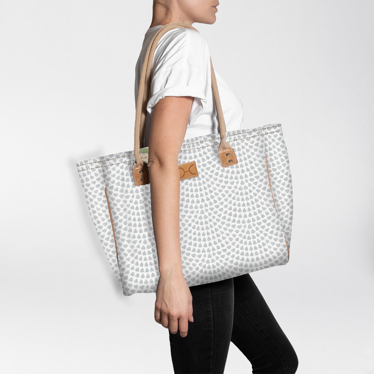 Beach Medium Bag Laminated Fabric RTS - Thandana UK