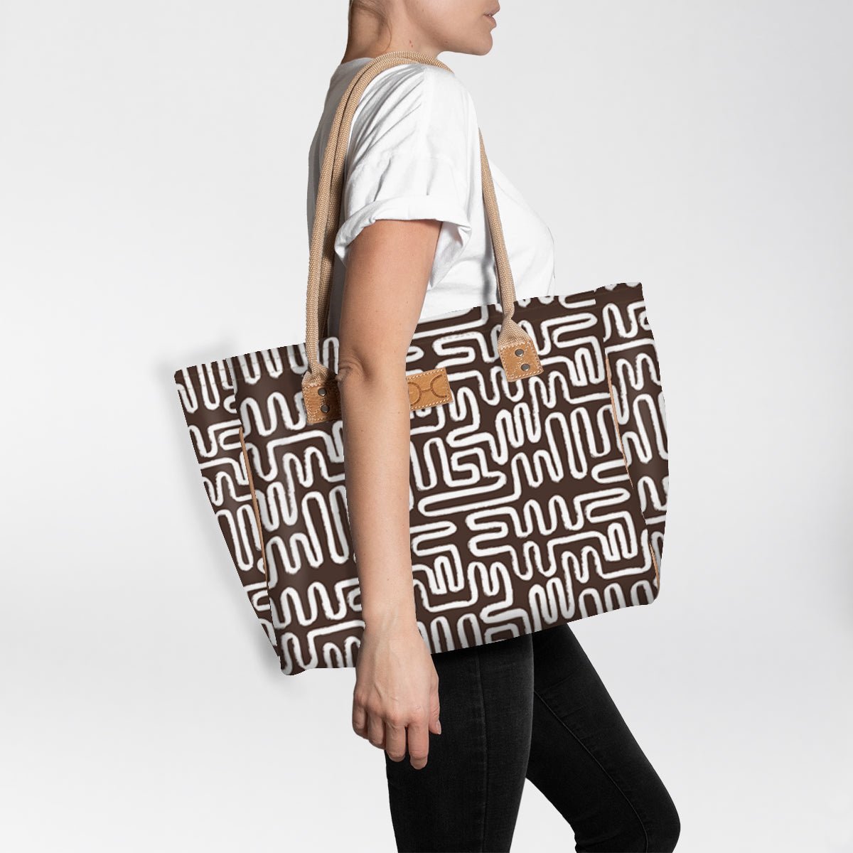 Beach Medium Bag Laminated Fabric RTS - Thandana UK