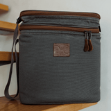 Big Lunch Box Canvas & Leather Hard Plastic Inner - Thandana UK