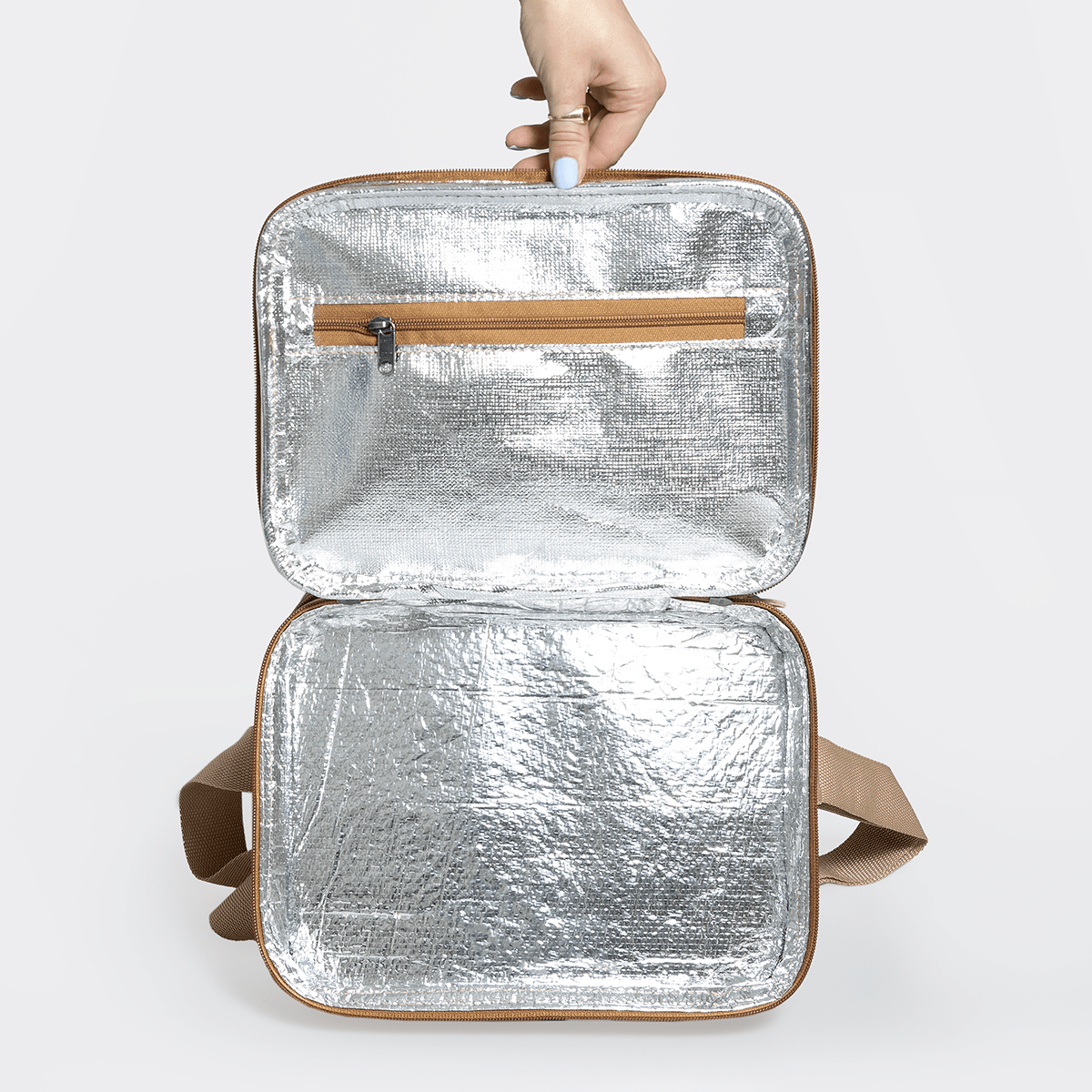 Big Lunch Box Canvas & Leather Hard Plastic Inner - Thandana UK