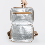 Big Lunch Box Canvas & Leather Hard Plastic Inner - Thandana UK