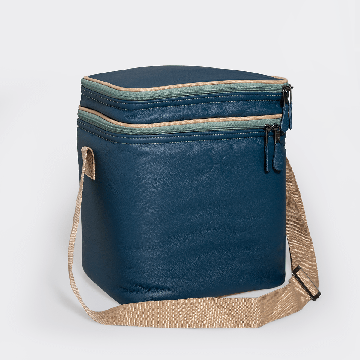 Big Lunch Box Cooler Leather Hard Plastic Inner - Thandana UK