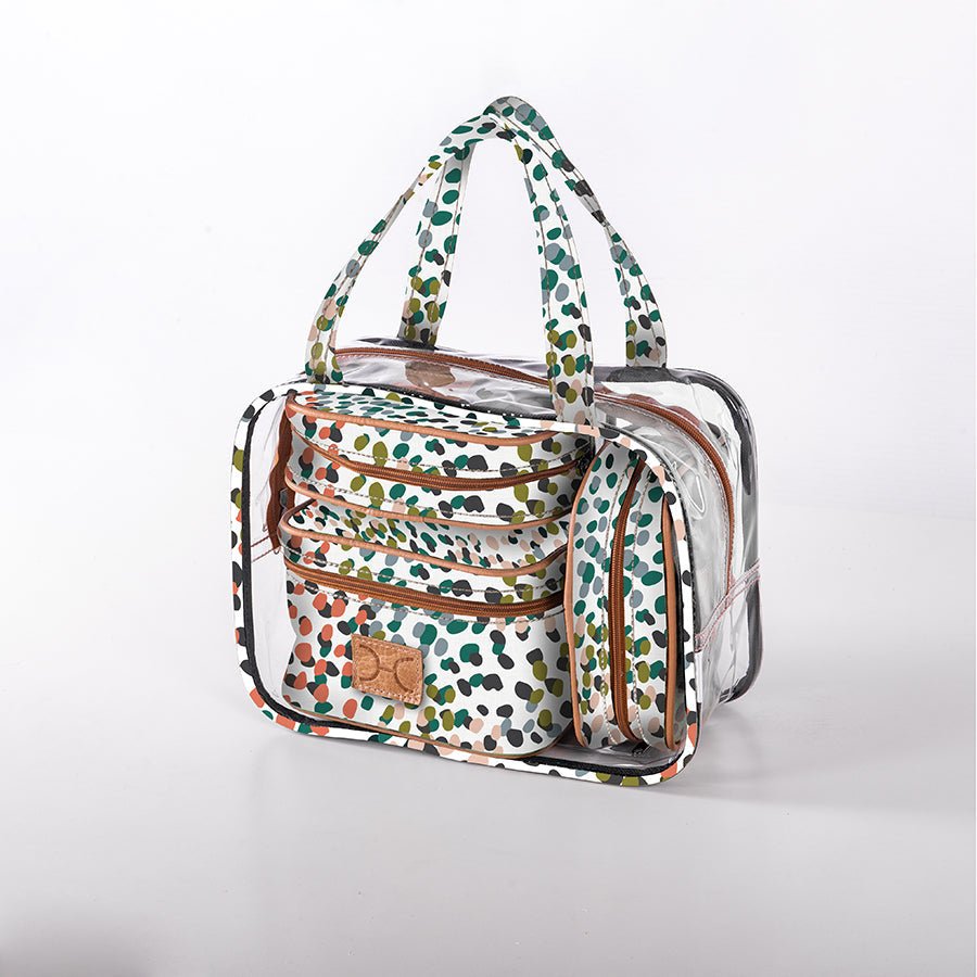 Cosmetic Maxi Bag Set Laminated Fabric - Thandana UK