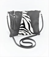 Crossover with Faux print Fur Leather Handbag - Thandana UK