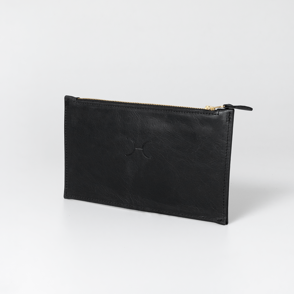 Double Zip Pouch Purse Leather - Thandana UK
