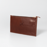 Double Zip Pouch Purse Leather - Thandana UK