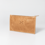 Double Zip Pouch Purse Leather - Thandana UK