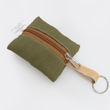 Key Ring Wax Canvas & Leather - Thandana UK