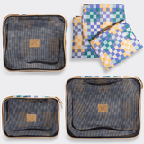 Kids Travel Luggage Organizer Pods 6 piece set | Checker Jet - Thandana UK