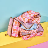 Kid's Travel Luggage Organizer Pods 6 piece set | Smiley Blush - Thandana UK