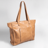 Laptop Tote Zipper Handbag Leather - Thandana UK