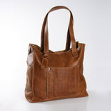 Laptop Tote Zipper Handbag Leather - Thandana UK