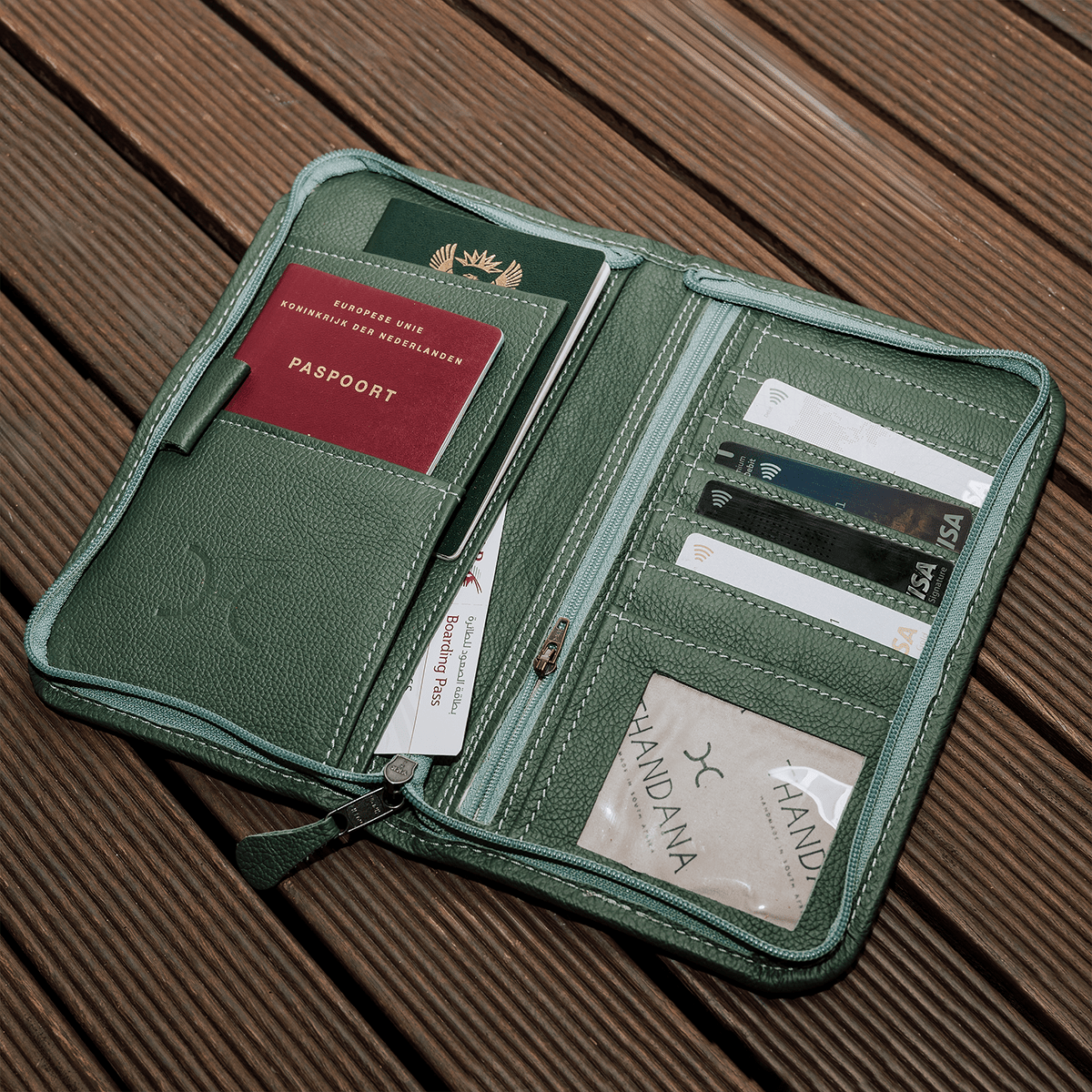 Large Travel Wallet Leather - Thandana UK