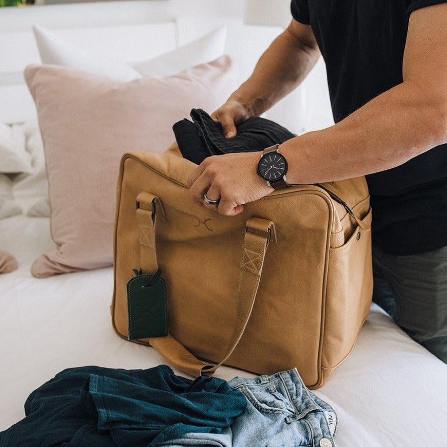 Large Weekender Luggage Leather - Thandana UK