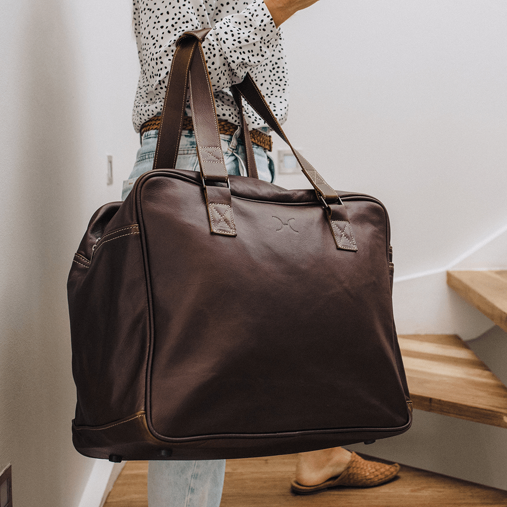 Large Weekender Luggage Leather - Thandana UK
