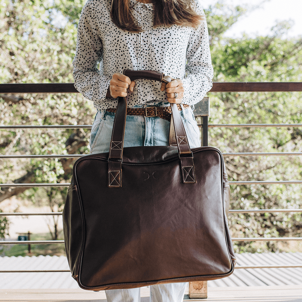 Large Weekender Luggage Leather - Thandana UK