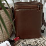 Long Tom Wine Cooler Leather Hard Plastic Inner - Thandana UK