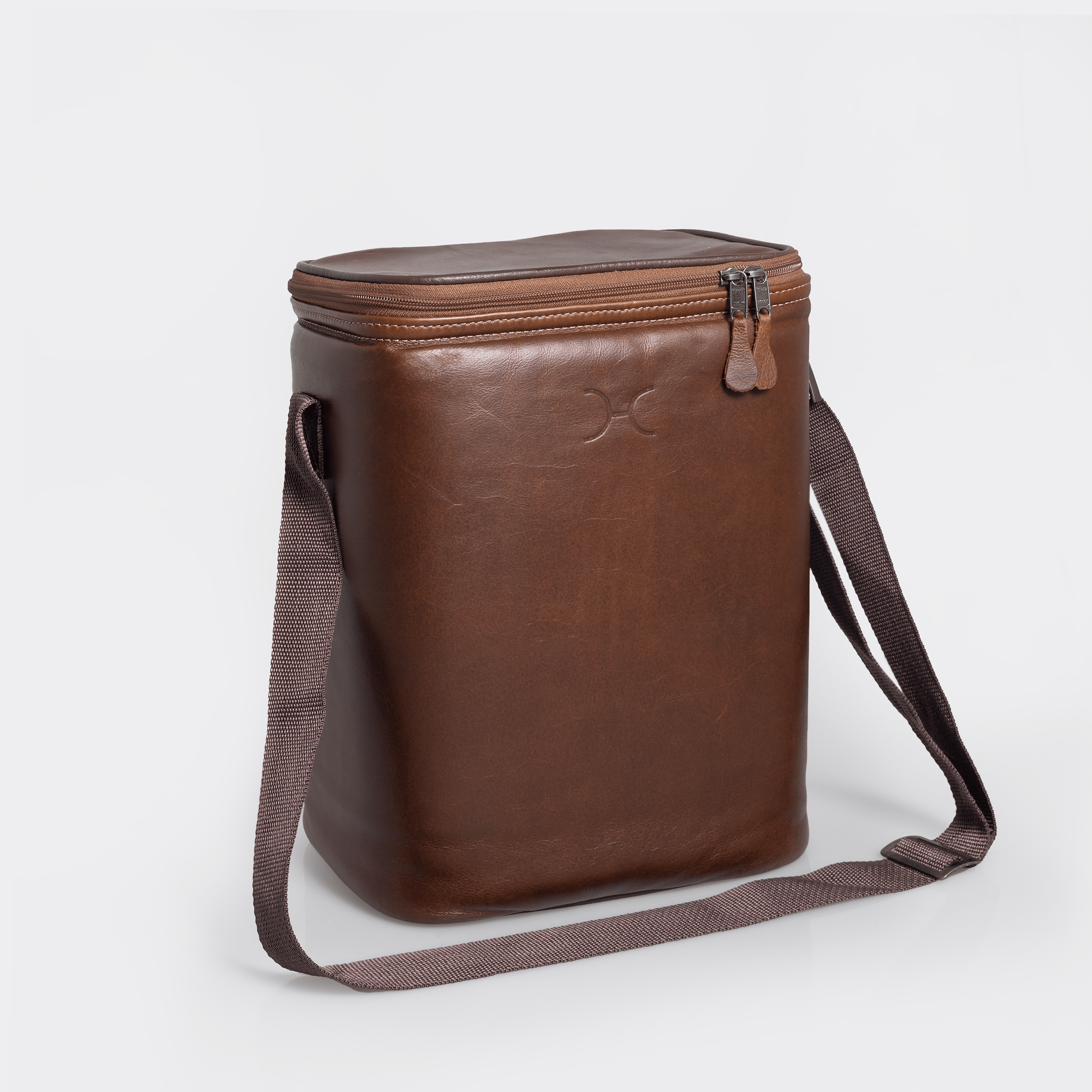 Long Tom Wine Cooler Leather Hard Plastic Inner - Thandana UK
