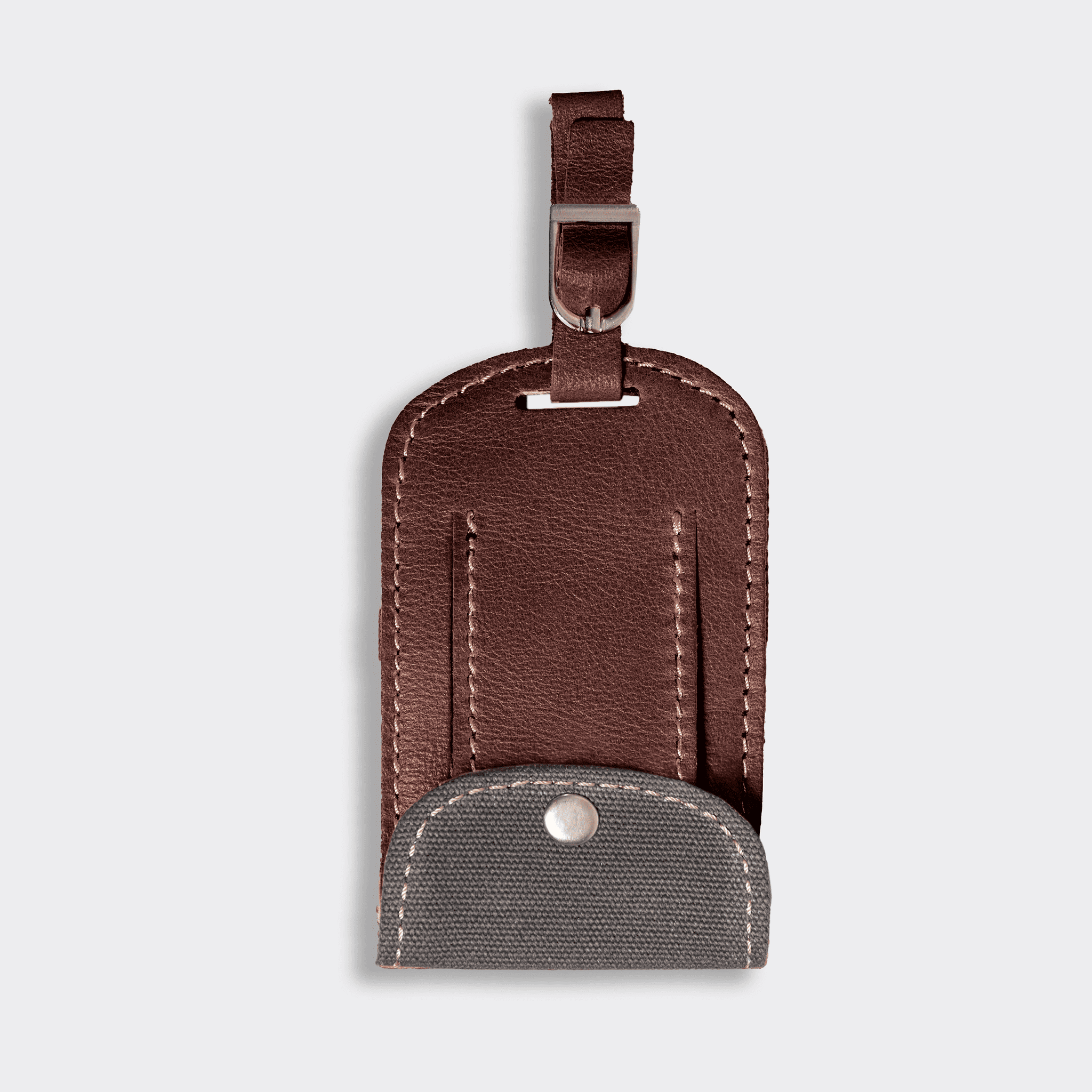 Luggage Tag Wax Canvas & Leather - Thandana UK