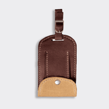 Luggage Tag Wax Canvas & Leather - Thandana UK