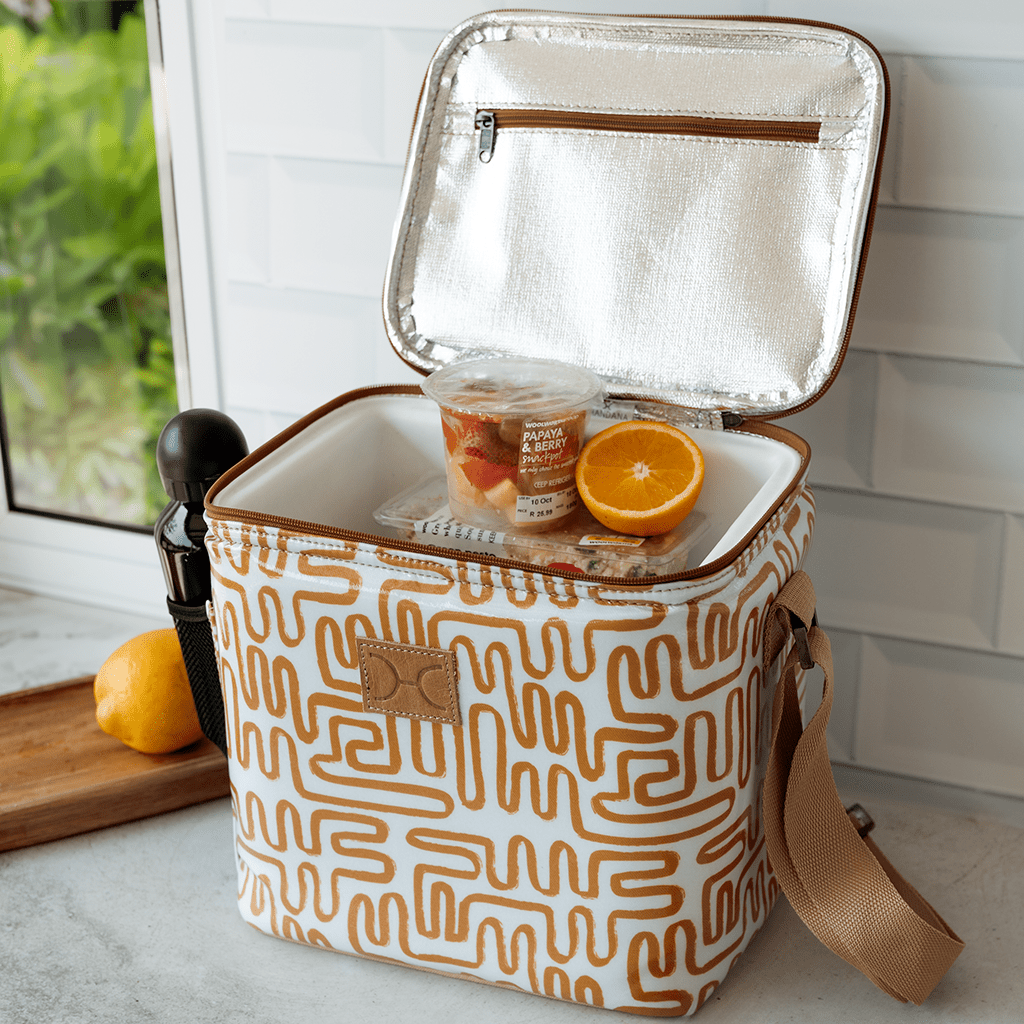 Lunch Box Cooler Laminated Fabric Hard Plastic Inner - Thandana UK