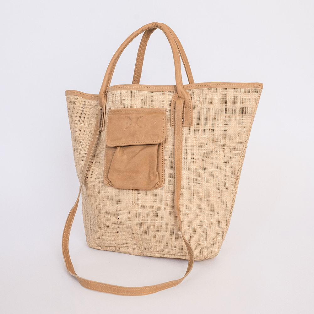 Maia Weave & Leather Bag - Thandana UK