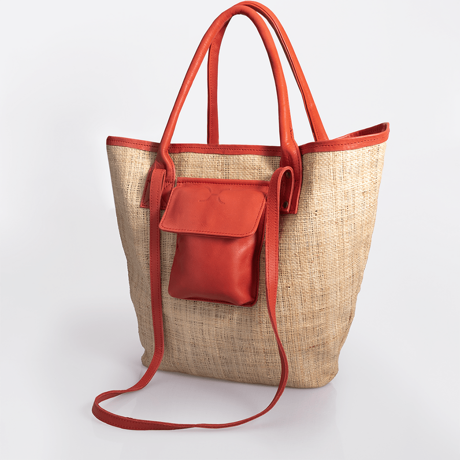 Maia Weave & Leather Bag - Thandana UK