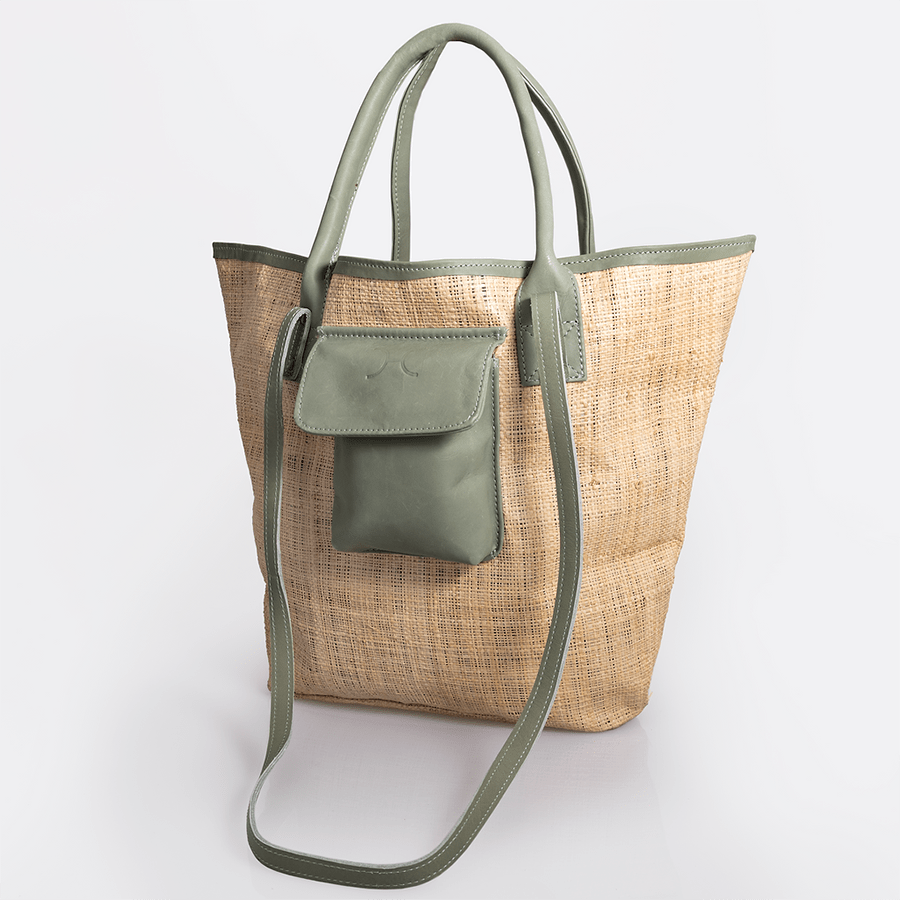 Maia Weave & Leather Bag - Thandana UK