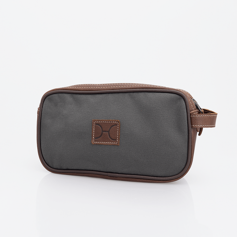 Men's Double Zip Vanity Wax Canvas & Leather - Thandana UK