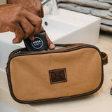 Men's Double Zip Vanity Wax Canvas & Leather - Thandana UK