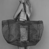 Meshie Jumbo Beach Bag BLACK - Thandana UK