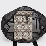 Meshie Jumbo Beach Bag BLACK - Thandana UK