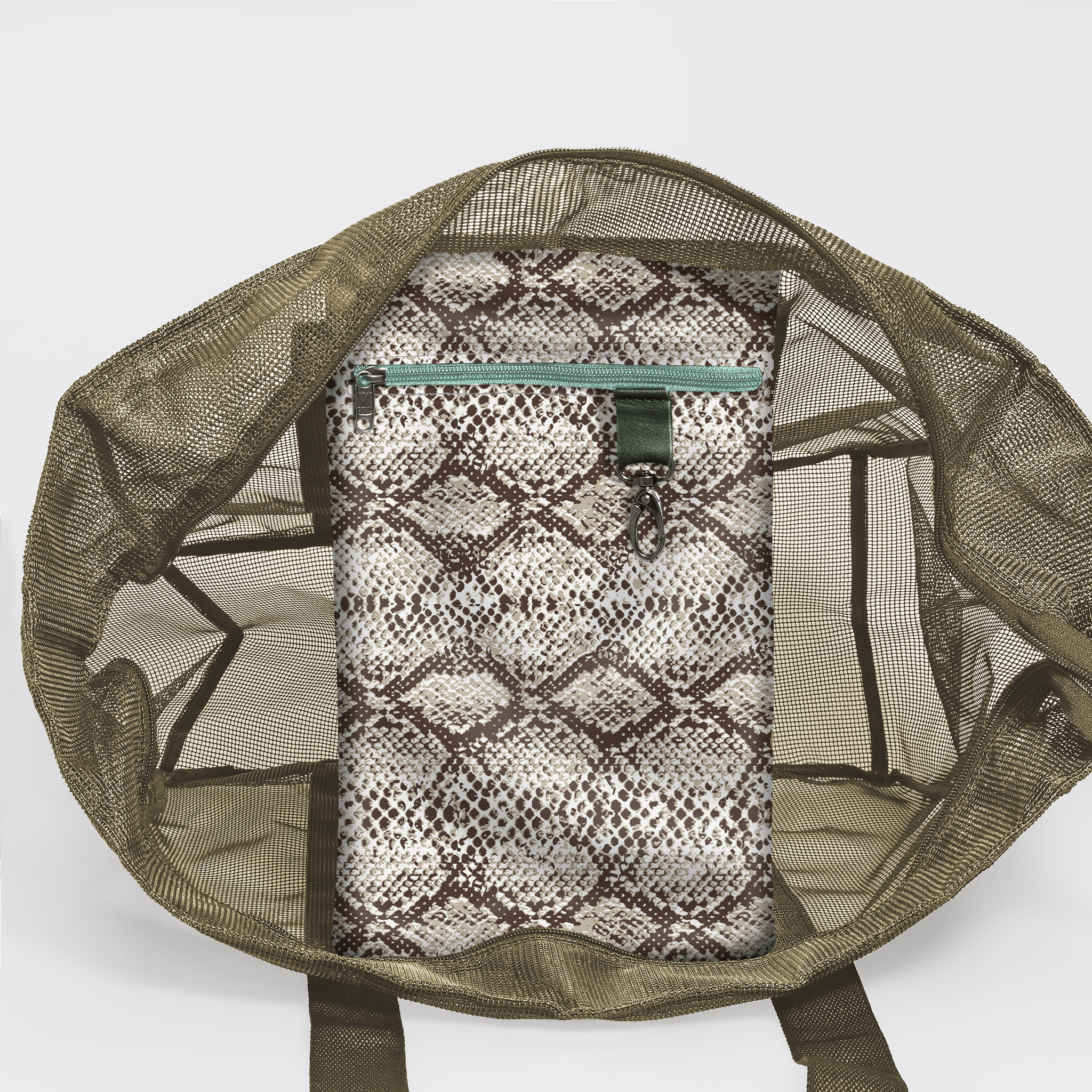 Meshie Jumbo Beach Bag OLIVE - Thandana UK