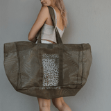 Meshie Jumbo Beach Bag OLIVE - Thandana UK