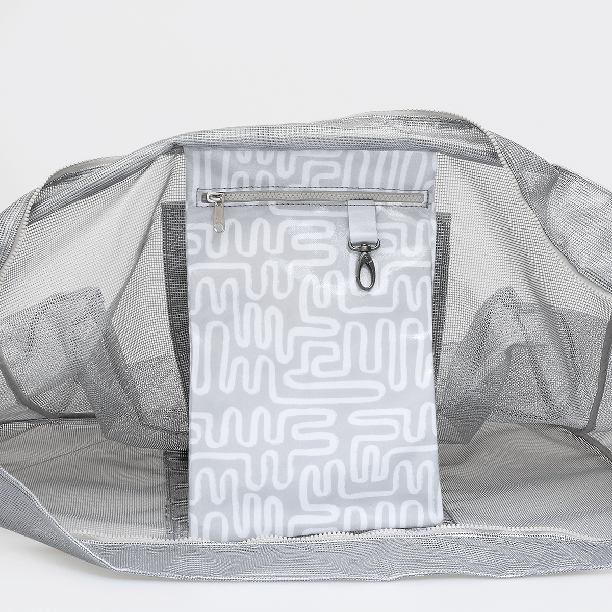 Meshie Jumbo Beach Bag SILVER - Thandana UK