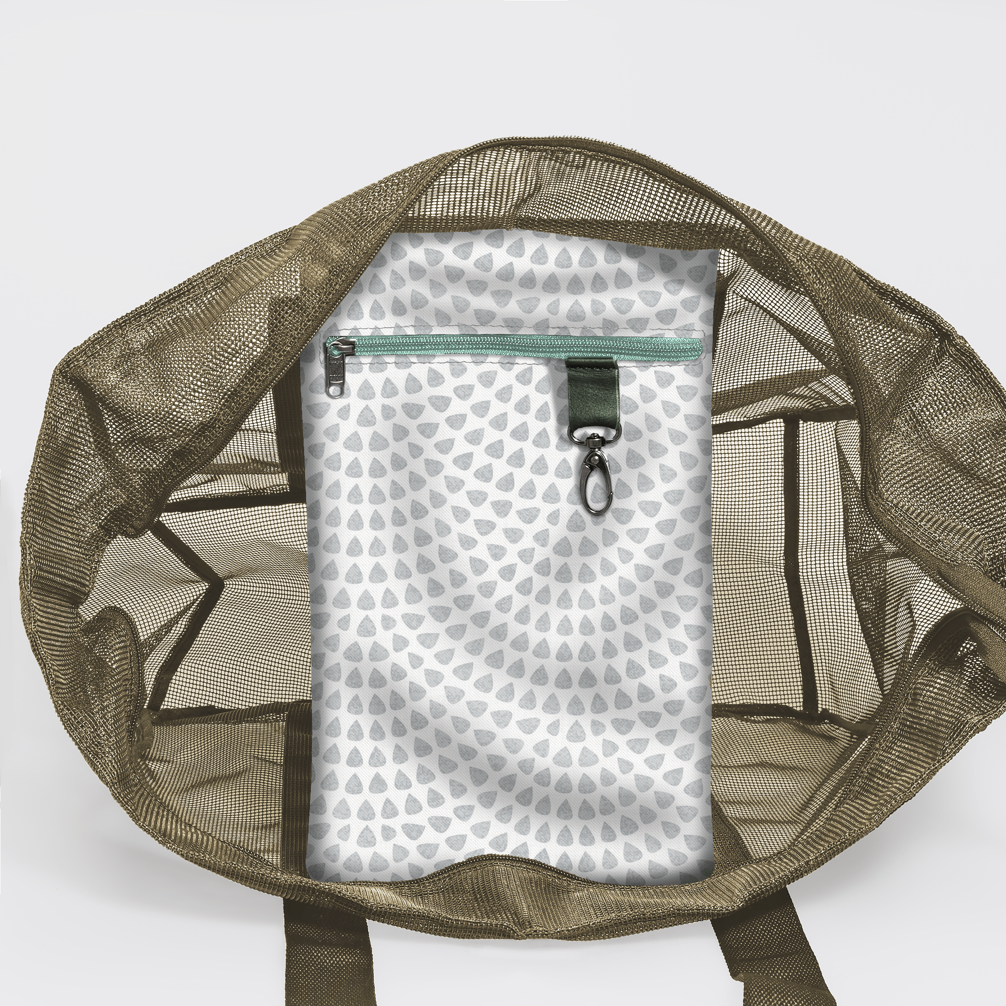 Meshie Large Beach Bag OLIVE - Thandana UK
